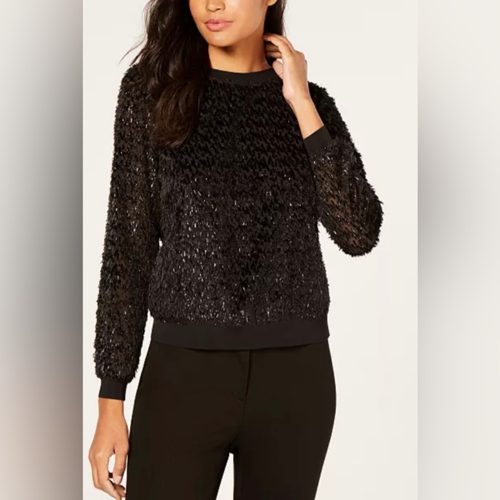 Trina Turk Metallic Shag
Sweatshirt size small